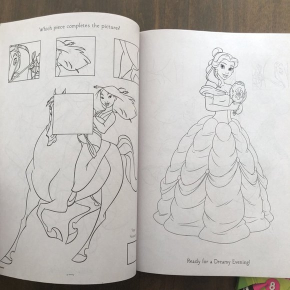 👑Disney Princess Coloring & Activity Book W/Crayons - Picture 4 of 7